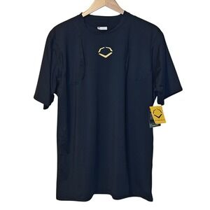 New EvoShield Men's 2XL Sport Compression Shirt Short Sleeve Black Comfort